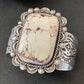 Navajo Wild Horse Turquoise Cuff Bracelet | Sterling Silver | Authentic Native American Handmade | 1418