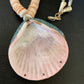 Authentic Native American Santo Domingo Shell Pendant Necklace | Spiny Oyster & Blue Turquoise | 26" | 12519