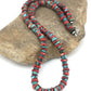 Navajo Sterling Silver Heishi Green Turquoise Coral Necklace | 20" | 1266