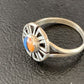 Navajo Blue Lapis Spiny Inlay Ring | Sz 8 | Authentic Native American Handmade | 11183