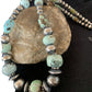 Authentic Native American Navajo Pearls Necklace | Sterling Silver Dry Creek Turquoise Beads | 21" | 1385