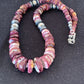 Purple Spiny Oyster Pendant with Sterling Silver Navajo Pearls Necklace | Graduated | Authentic Native American | 17" | 13812
