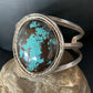 Native American Navajo Blue Turquoise Cuff Bracelet | Sterling Silver | Authentic Handmade | 14115