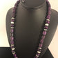 Navajo Purple Sugilite Bead Necklace | Sterling Silver | Authentic Native American Handmade | 18" | 3128
