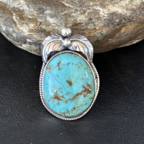 Navajo Blue Turquoise #8 Rings | Sterling Silver | Sz 10 | Authentic Native American Handmade | 14293