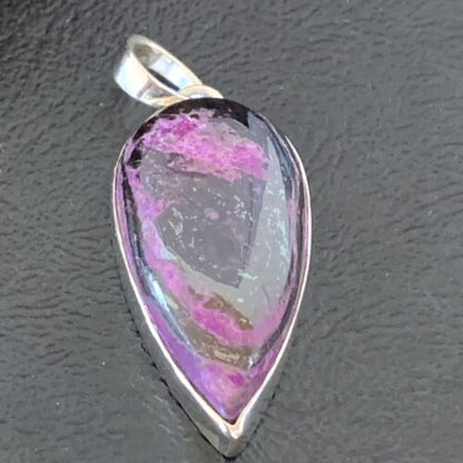 Navajo Purple Sugilite Pendant | Sterling Silver Pearls | 1.50" | Authentic Native American Handmade | 10932