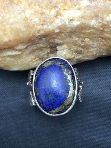 Navajo Blue Lapis Feather Ring | Sterling Silver | Sz 5 | Authentic Native American Handmade | 4168