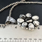 Navajo White Buffalo Turquoise Cluster Pendant | Authentic Native American Sterling Silver | Multi-Stone | 14676