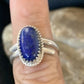 Women's Adjustable Navajo Lapis Lazuli Ring | Sterling Silver | Sz 7.5 | Authentic Native American Handmade | 12451