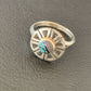 Native American Women's Navajo Blue Turquoise Sugilite Inlay Ring | Sz 6 | 11179