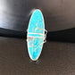 Navajo Turquoise Inlay Ring | Sterling Silver | Sz 6 | Authentic Native American Handmade | 359