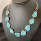 Navajo Blue Kingman Turquoise Rough Pendant Necklace | Sterling Silver | 18" | Authentic Native American Handmade | 11626