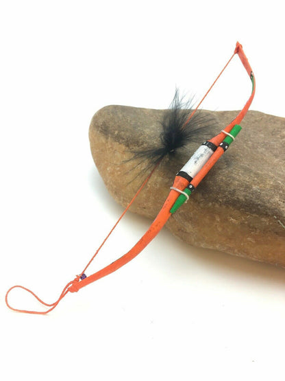 Navajo Handmade Car Charm Mirror Dangler | Bow Model | 6.5" | 8895 - Masha USA