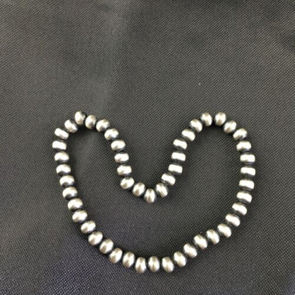 Navajo Pearls 4mm Beads | 8" Stretch Sterling Silver Bracelet | Authentic Native American