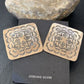 Navajo Sterling Silver Stamped Earrings | Authentic Native American Handmade | 1668