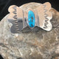 Kingman Turquoise Pin | Navajo Sterling Silver | Authentic Native American | 8666