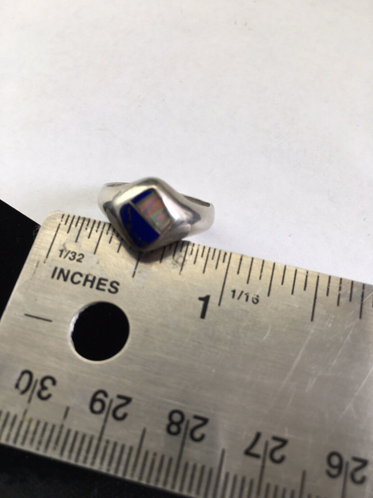 Southwestern Navajo Opal & Turquoise Inlay Ring | Sterling Silver | Sz 6 | 1711
