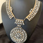 Navajo White Buffalo Turquoise Necklace | Sterling Silver | Authentic Native American Handmade | 2115