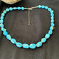 Navajo Sleeping Beauty Turquoise Beads Necklace | Sterling Silver Pearls | Authentic Native American Handmade | 00800