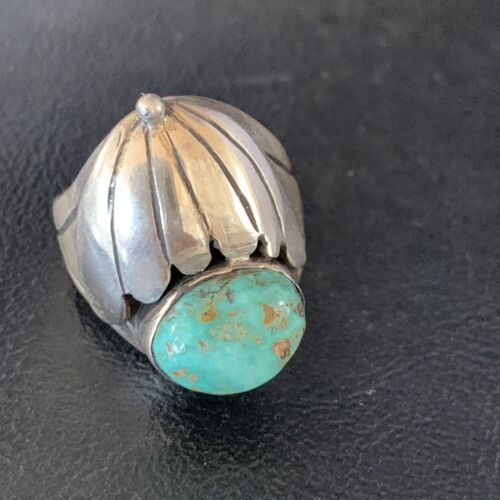 Native American Men's Navajo Green Royston Turquoise Ring | Sterling Silver | Sz 11 | 13857