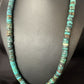 Native American Blue Turquoise Heishi Necklace | 12mm | 21" | Sterling Silver | 13472