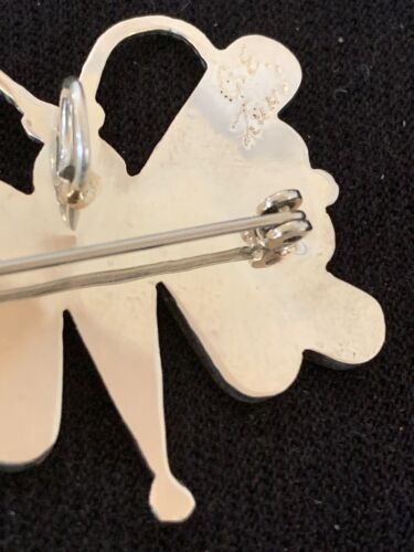 Zuni Butterfly Pin Pendant | Turquoise & Mother of Pearl | Sterling Silver | Authentic Native American Handmade | 4695 - Masha USA