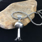 Navajo Sterling Silver Naja Necklace Pendant | 3" | Authentic Native American Handmade | 10048