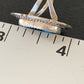 Southwestern Navajo Blue Kingman Turquoise Ring | Sterling Silver | Sz 8 | 12211