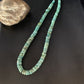 Native American Green Turquoise Heishi Bead Necklace | 12mm | Sterling Silver | Handmade | 22" | 13570
