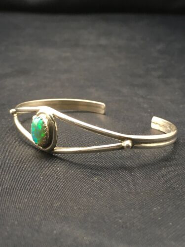 Southwestern Green Opal Children's Bracelet | Sterling Silver | Handmade | 4377