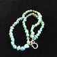 Native American Sterling Silver Blue Turquoise Necklace | 18" | Authentic Handmade | 10025