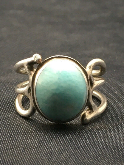 Navajo Handmade Sterling Silver Blue Turquoise Ring | Sz 6.25 | Native American | 4458