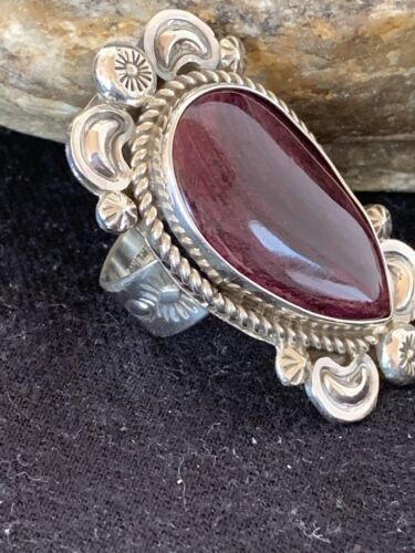 Native American Men's Purple Spiny Oyster Ring | Sterling Silver | Sz 11 | 425