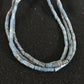 Native American Denim Lapis 3 Strand Necklace | Navajo Sterling Silver | 8472