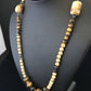 Women's Graduated Tigers Eye & Picture Jasper Necklace | Sterling Silver | Authentic Native American | 21"