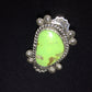 Native American Navajo Green Gaspeite Ring | Sterling Silver | Sz 6 | 1807