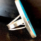 Navajo Turquoise Inlay Ring | Sterling Silver | Sz 6 | Authentic Native American Handmade | 359