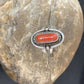 Native American Old Pawn Navajo Red Coral Ring | Sterling Silver | Sz 6 | 10368