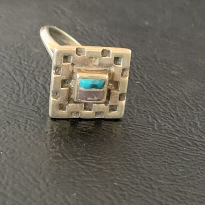 Navajo Blue Turquoise Sugilite Inlay Ring | Sz 6.5 | Sterling Silver | Authentic Native American Handmade | 11282