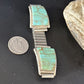Authentic Navajo Men's Wristwatch | Blue Turquoise Inlay | Sterling Silver Tips | Native American Jewelry | 14395