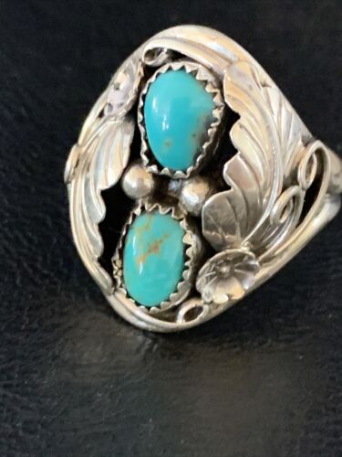 Navajo Kingman Turquoise Multi-Stone Ring | Authentic Native American Sterling Silver | Sz 11 | 14175