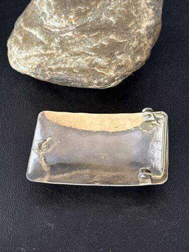 Navajo Blue Kingman Turquoise Concho Belt Buckle | Sterling Silver | Authentic Native American Handmade | 14795