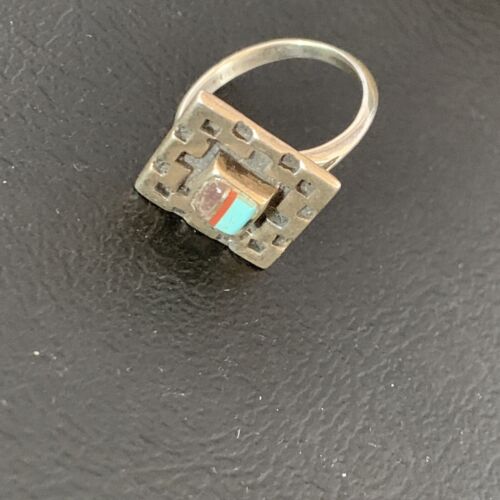 Navajo Blue Turquoise Sugilite Inlay Ring | Sz 5.5 | Sterling Silver | Authentic Native American Handmade | 13145 - Masha USA