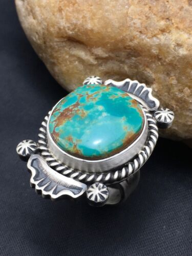 Native American Royston Turquoise Navajo Ring | Sterling Silver | Sz 7 | 4184