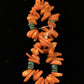 Navajo Orange Coral Turquoise Earrings Set | Sterling Silver | Authentic Native American Handmade | 1776