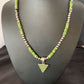 Navajo Green Gaspeite Turquoise Inlay Pendant | Sterling Silver | Authentic Native American Handmade | 13271