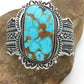 Navajo Men's Turquoise #8 Cuff Bracelet | Sterling Silver | Authentic Native American Handmade | 13646