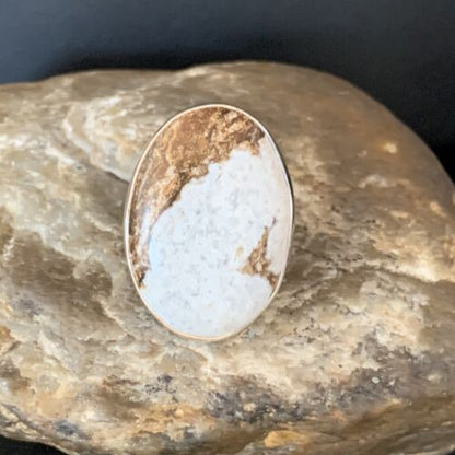 Native American Women's Wild Horse Turquoise Ring | Sz 8 | Sterling Silver | 14025