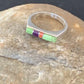 Southwestern Navajo Green Gaspeite Sugilite Red Coral Inlay Ring | Sz 7 | 2253
