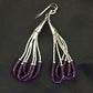 Handmade Liquid Silver Heishi Beads Earrings | Purple Sugilite | Sterling Silver | 2" | 1997